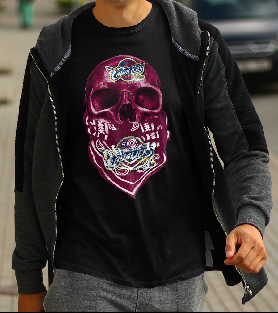 Cleveland Cavaliers Skull With Bandana T-Shirt