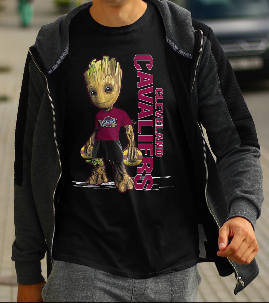 Cleveland Cavaliers Groot Holding Basketball T-Shirt