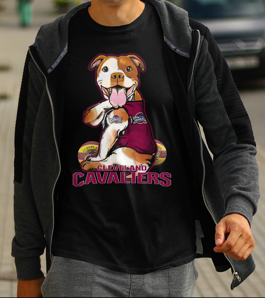 Cleveland Cavaliers Pitbull Basketball Team Mascot Fan T-Shirt