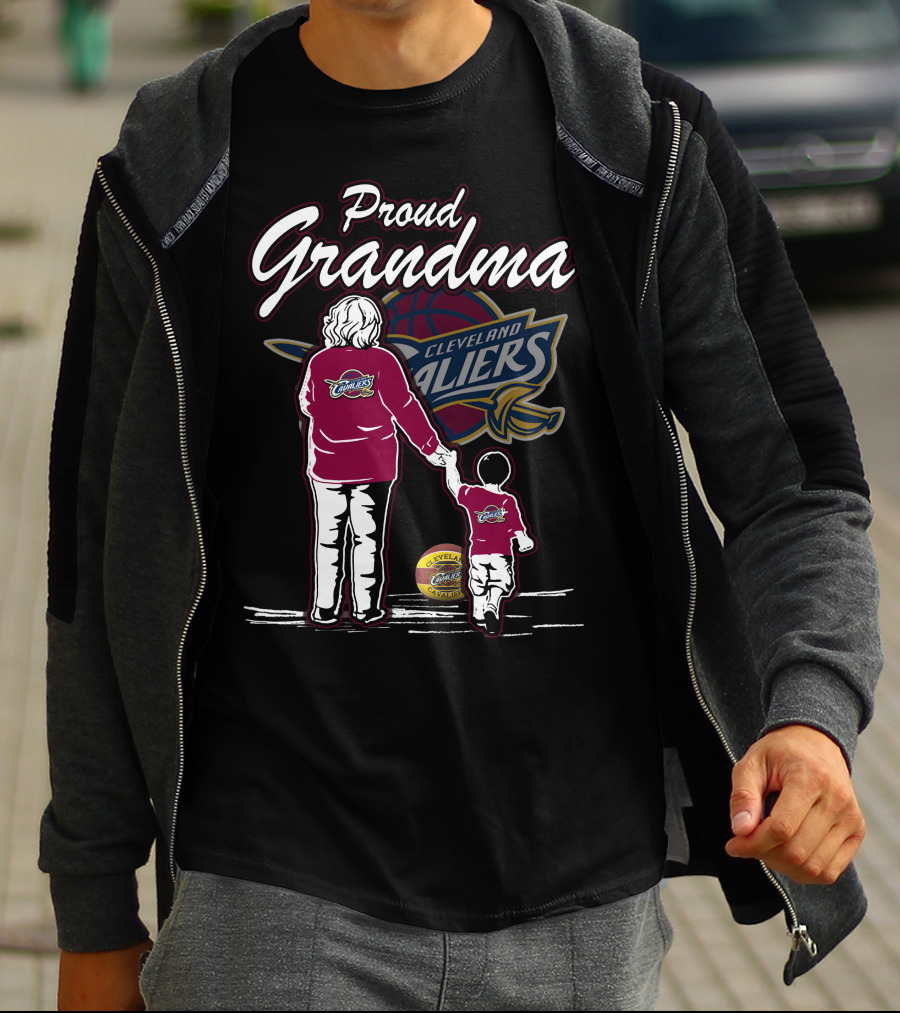 Proud Grandma Cleveland Cavaliers Family Loyalty T-Shirt