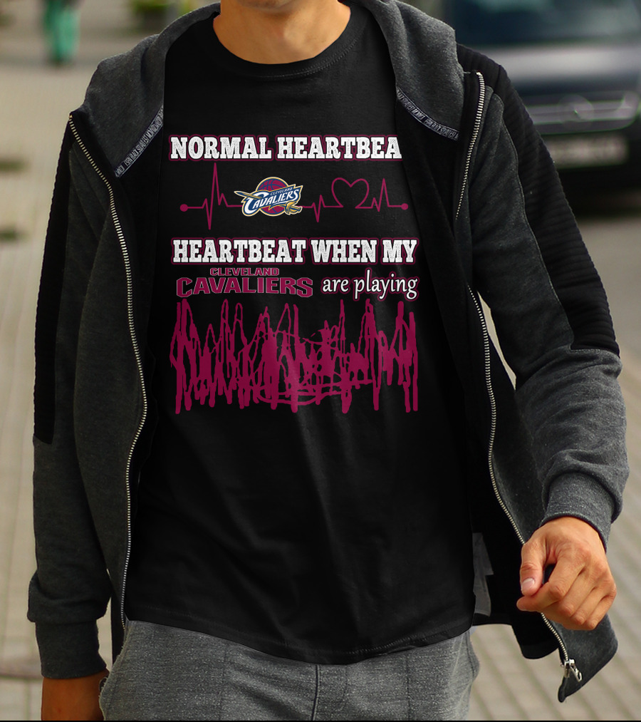 Normal Heartbeat Cavaliers Heartbeat When My Cleveland Cavaliers Are Playing T-Shirt