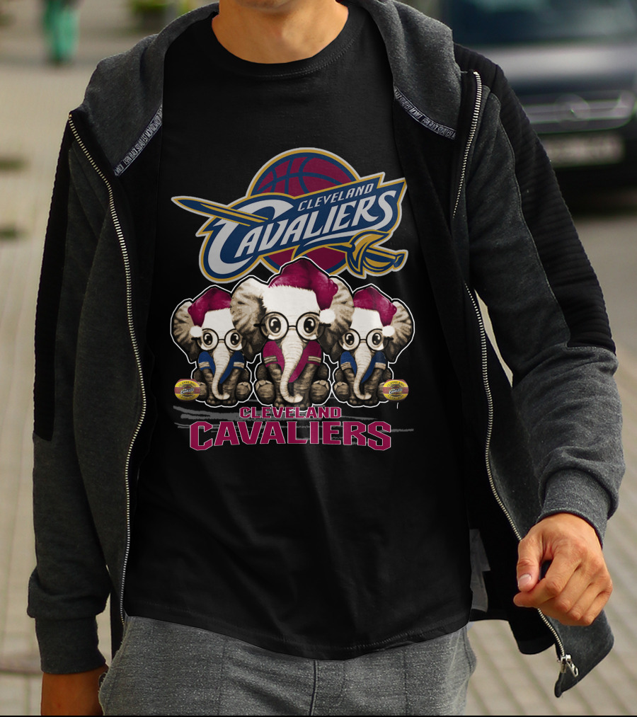 Cleveland Cavaliers Christmas Elephants T-Shirt