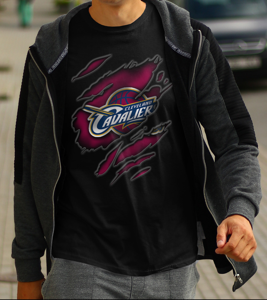 Torn Cleveland Cavaliers Basketball T-Shirt