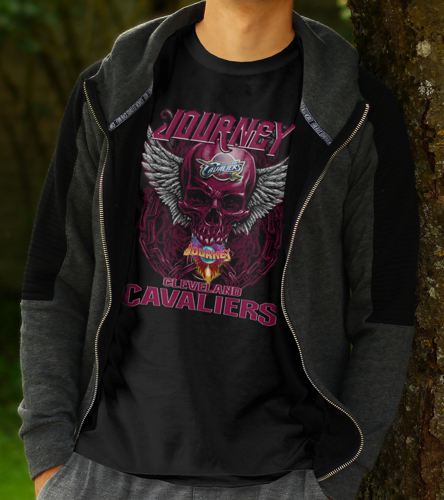 Journey Cleveland Cavaliers Skull Wings T-Shirt