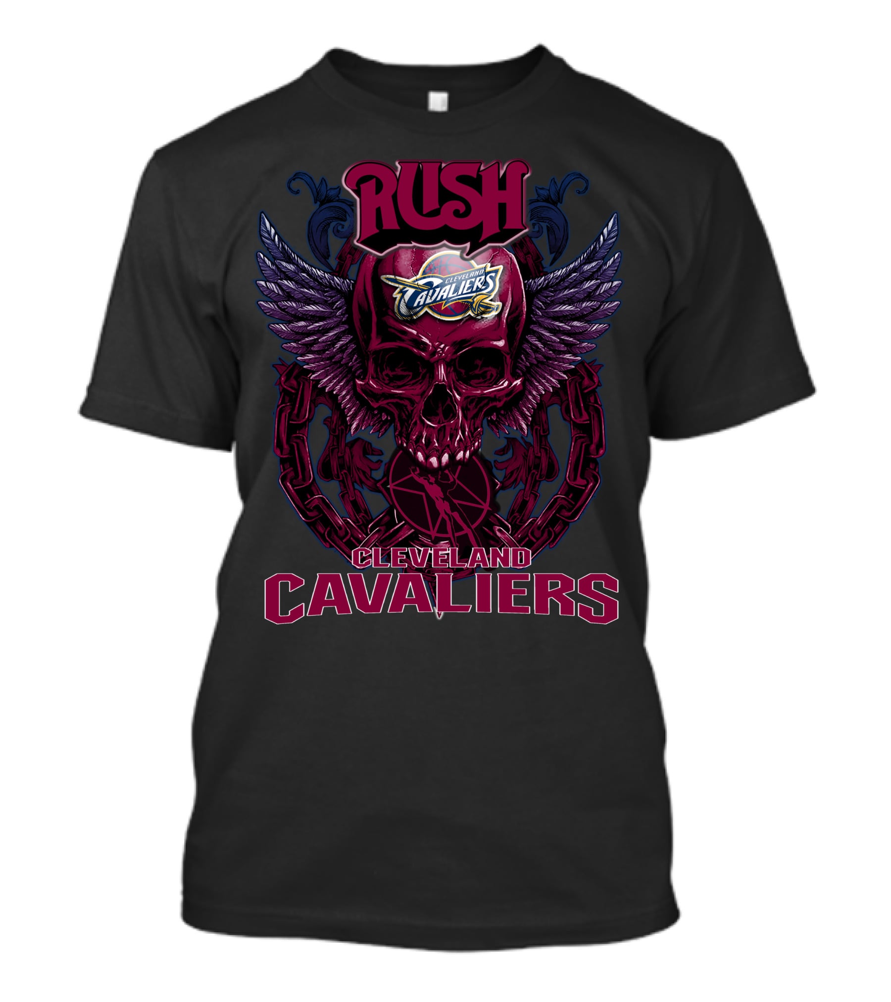 Rush Cleveland Cavaliers Skull Wings T-Shirt