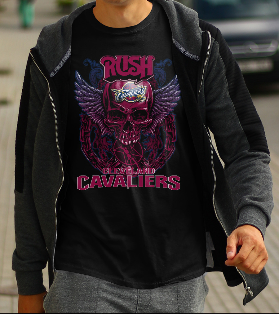 Rush Cleveland Cavaliers Skull Wings T-Shirt