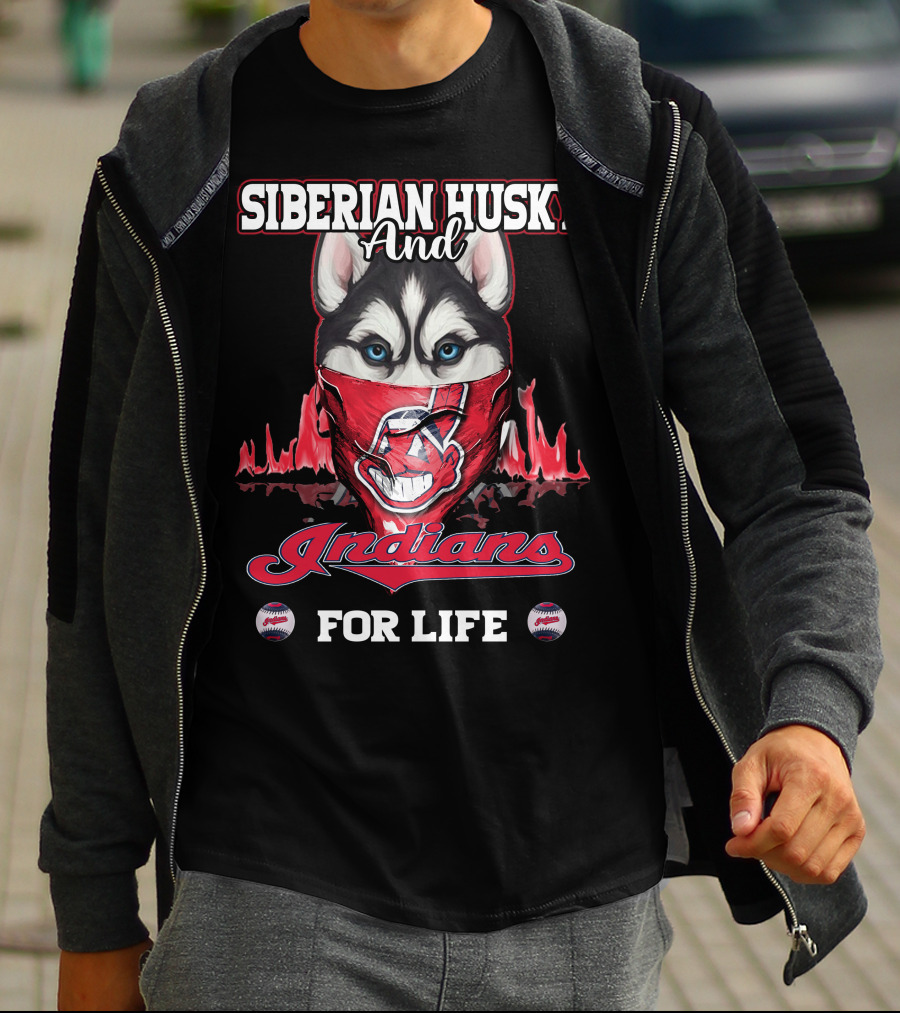 Siberian Husky And Indians For Life T-Shirt