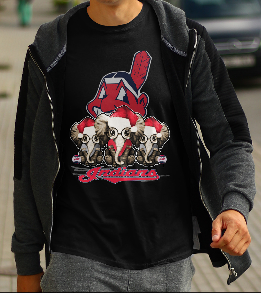 Indians Christmas Elephants Cleveland T-Shirt