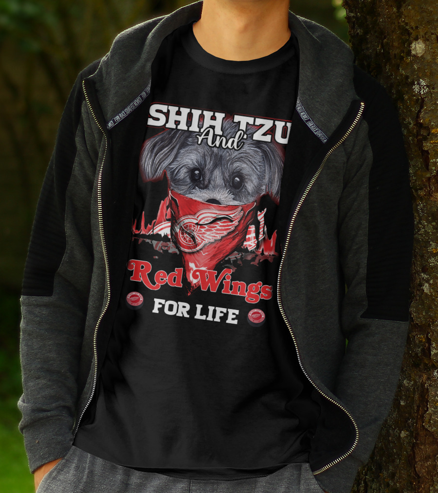 Shih Tzu And Red Wings For Life T-Shirt