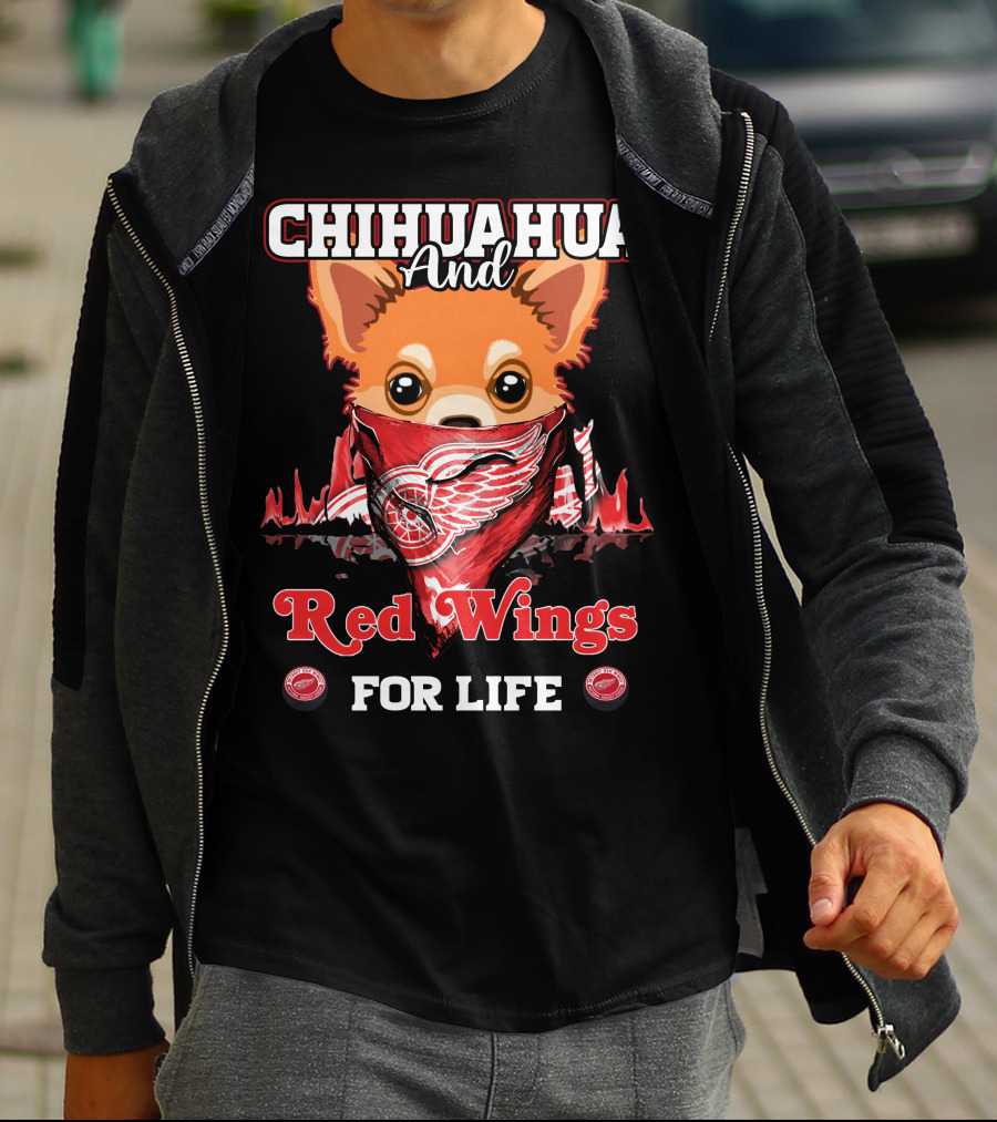 Chihuahua And Red Wings For Life T-Shirt