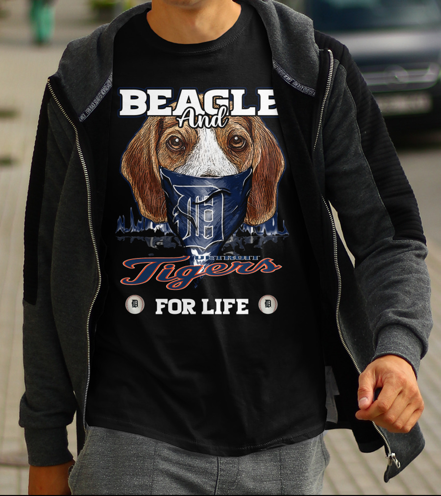 Beagle And Detroit Tigers For Life T-Shirt