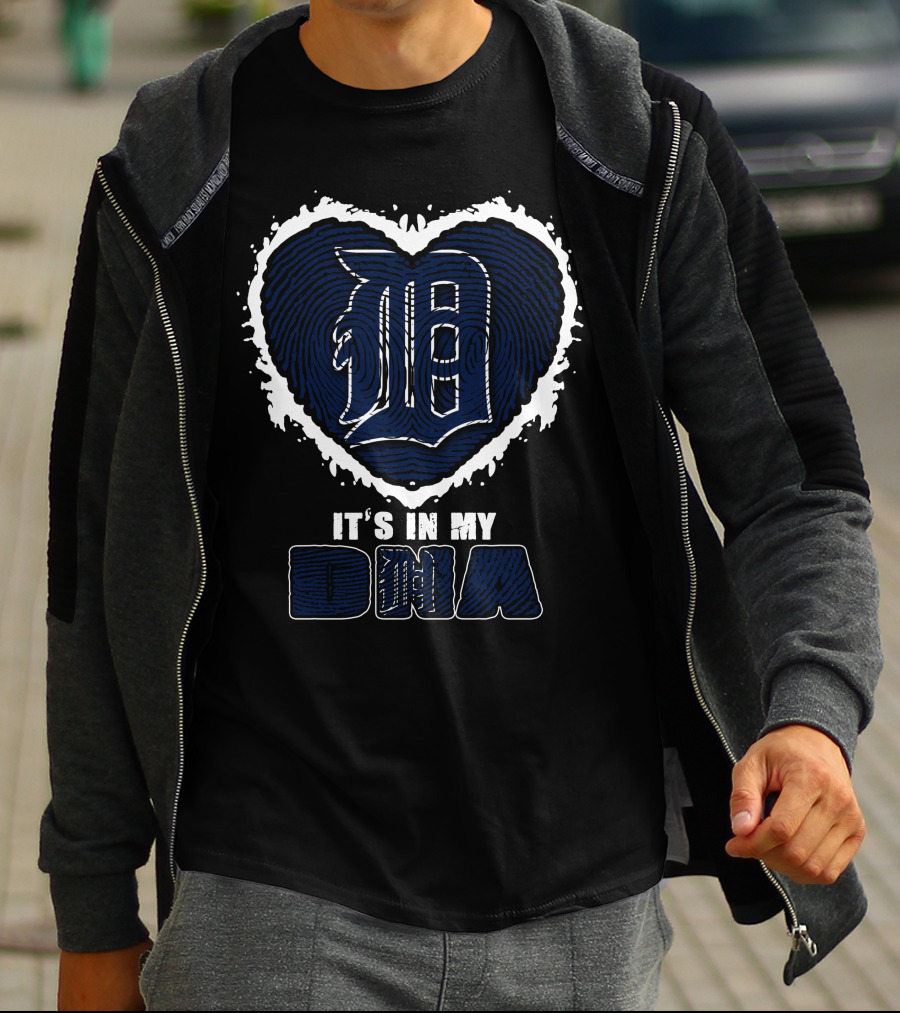 It's In My DNA Detroit Tigers Heart T-Shirt