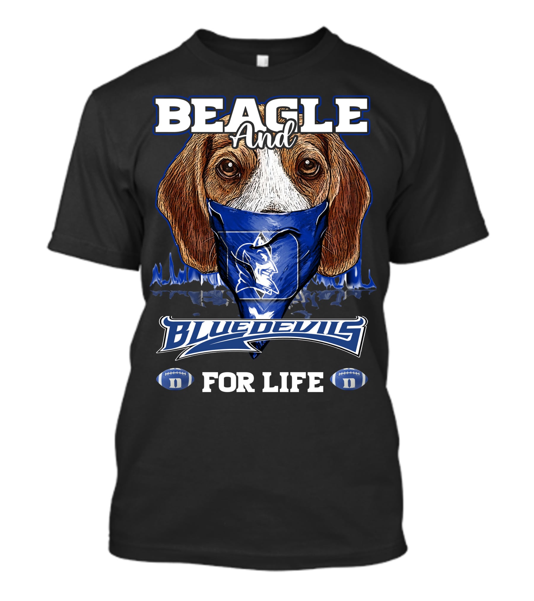 Beagle And Blue Devils For Life T-Shirt