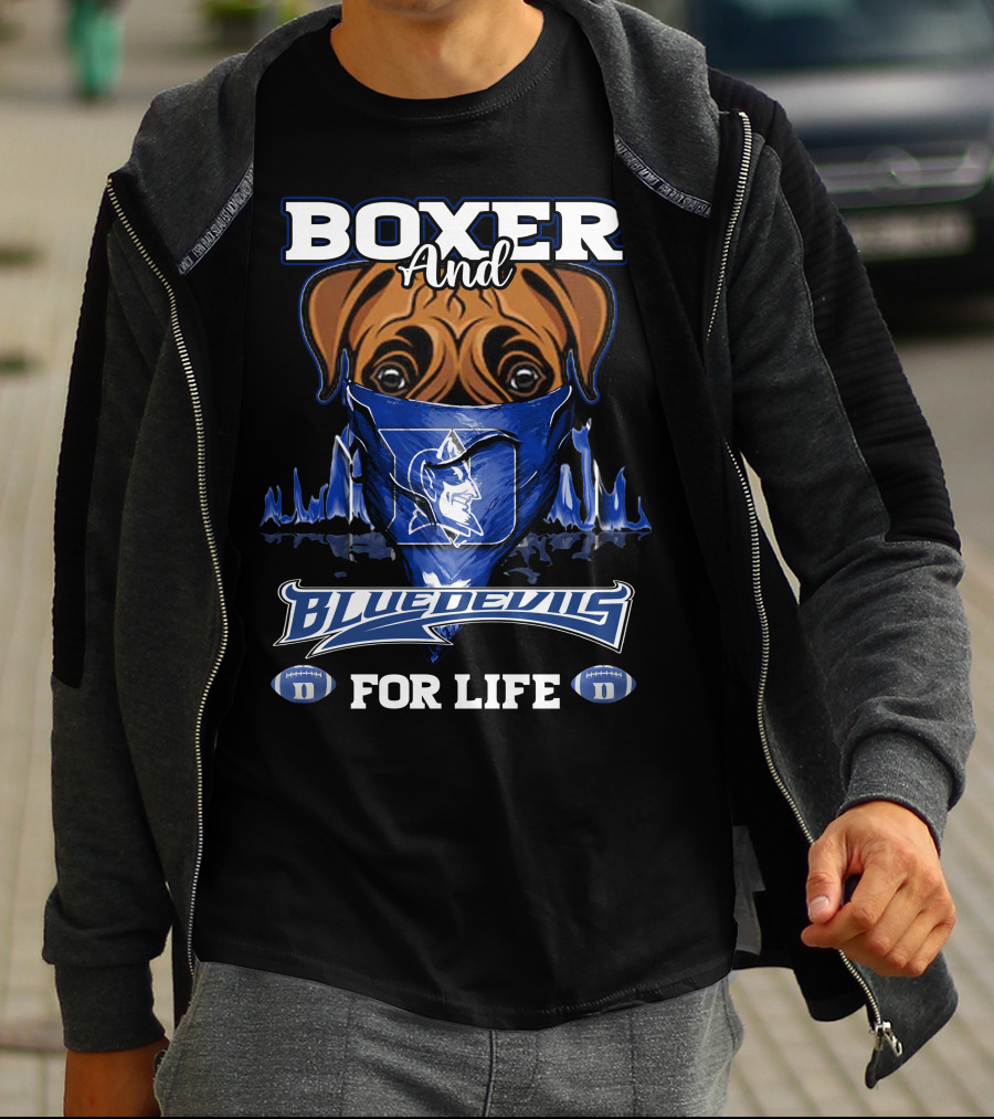 Boxer And Duke Blue Devils For Life T-Shirt