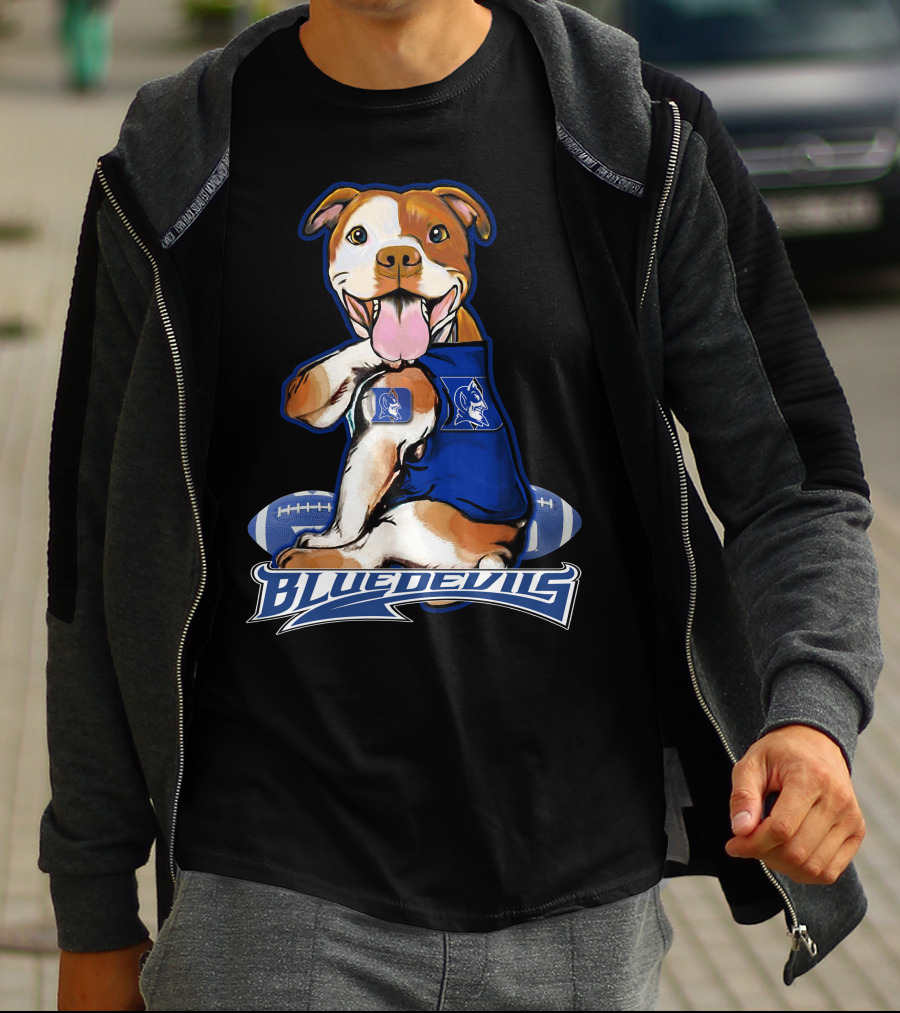 Pittbull Blue Devils Football Mascot T-Shirt