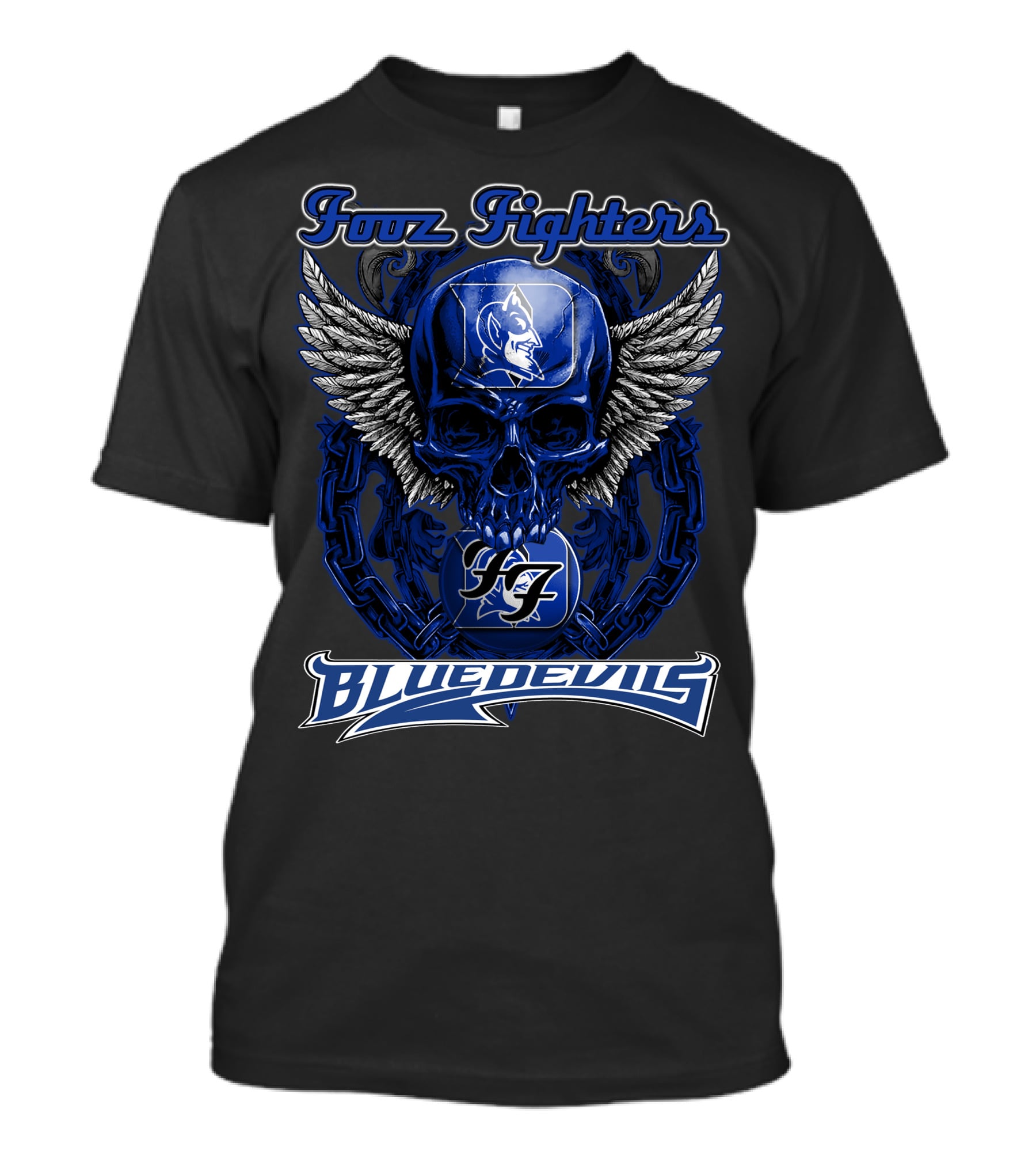Fonz Fighters Skull Wings FF Duke Blue Devils T-Shirt