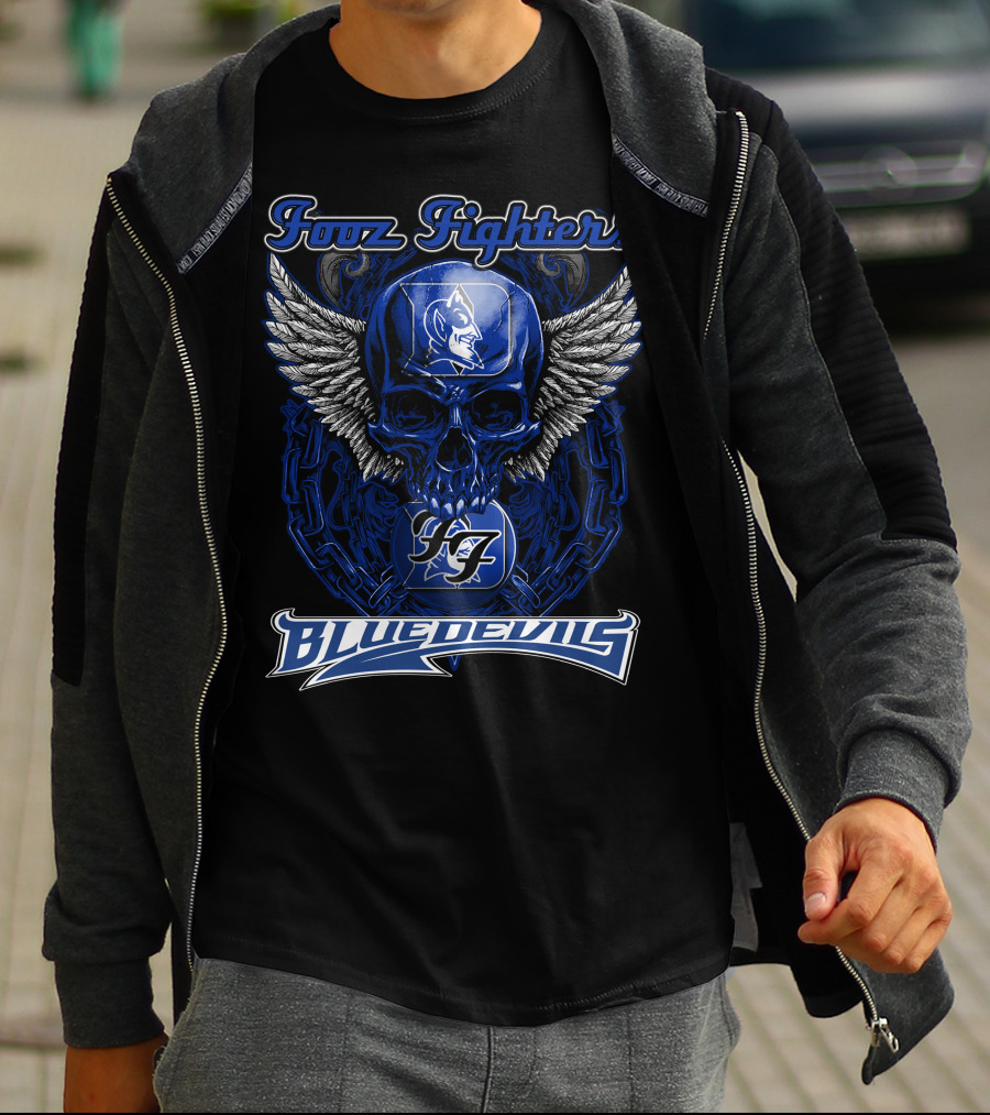 Fonz Fighters Skull Wings FF Duke Blue Devils T-Shirt