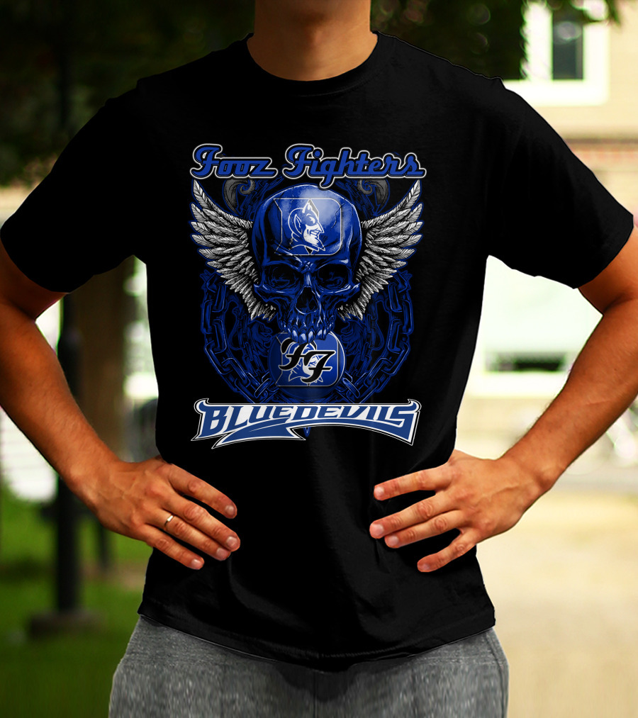 Fonz Fighters Skull Wings FF Duke Blue Devils T-Shirt