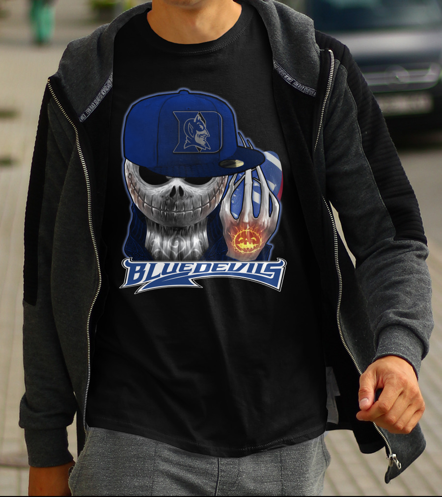 Blue Devils Jackskull Basketball Icon With Duke T-Shirt