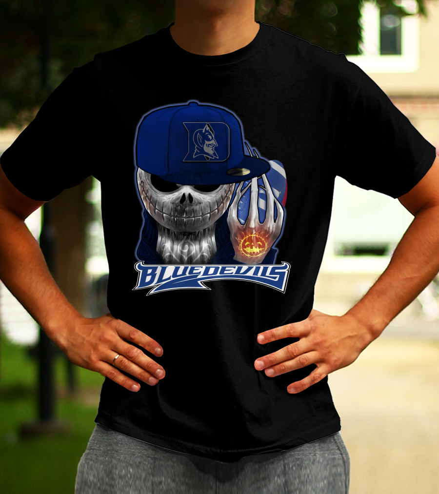 Blue Devils Jackskull Basketball Icon With Duke T-Shirt