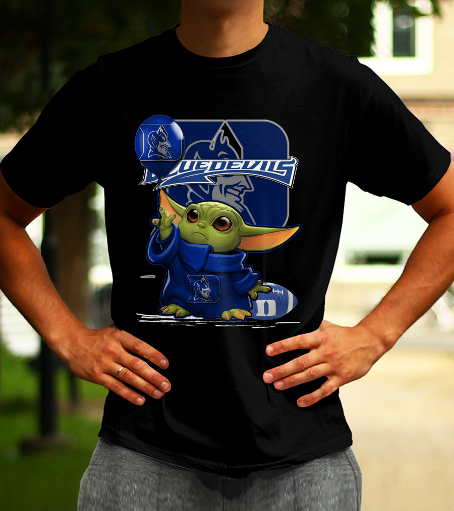 Yoda Blue Devils Football Balloon T-Shirt