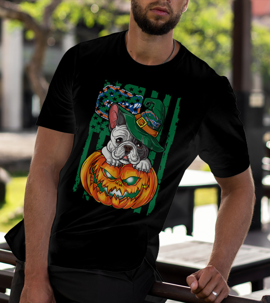 Hlw Bulldog Florida Gators Halloween Pumpkin T-Shirt