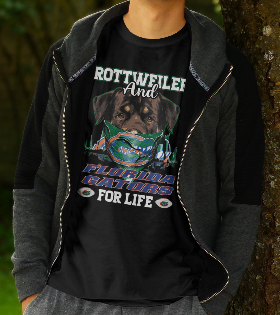 Rottweiler And Florida Gators For Life T-Shirt