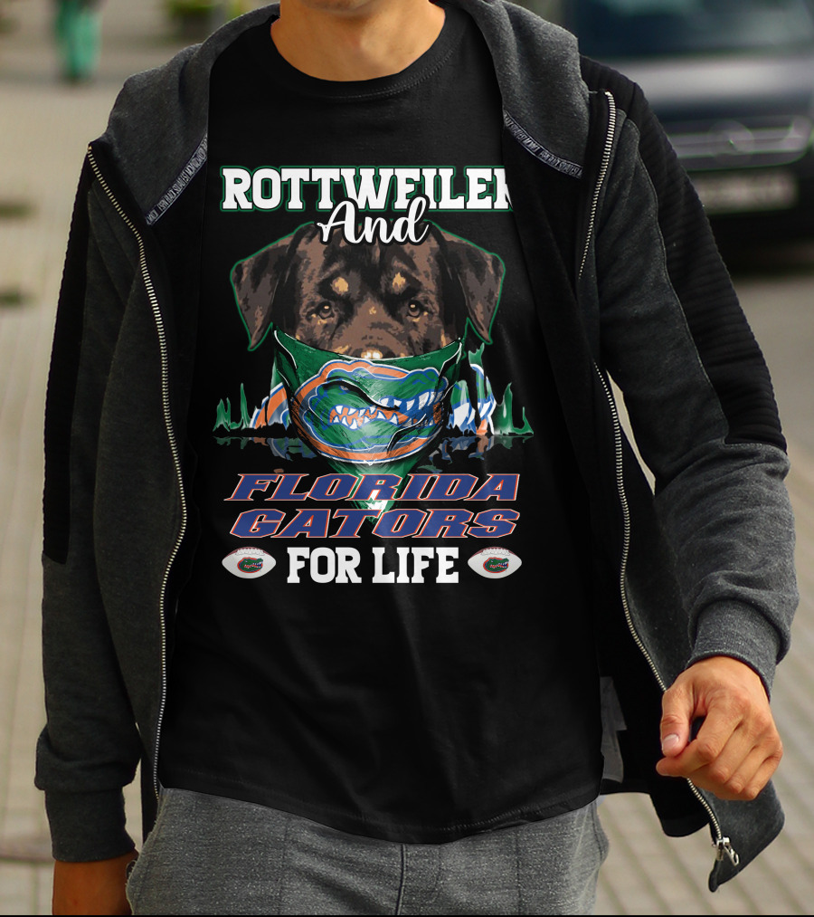 Rottweiler And Florida Gators For Life T-Shirt