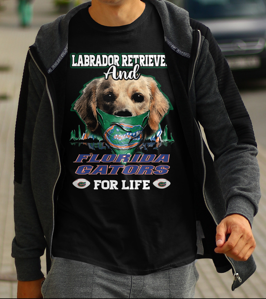 Labrador Retriever And Florida Gators For Life T-Shirt
