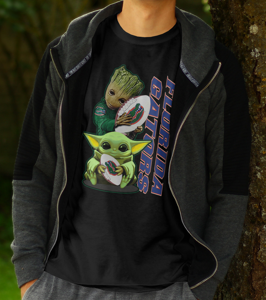 Florida Gators Grzd Yoda Groot Football T-Shirt