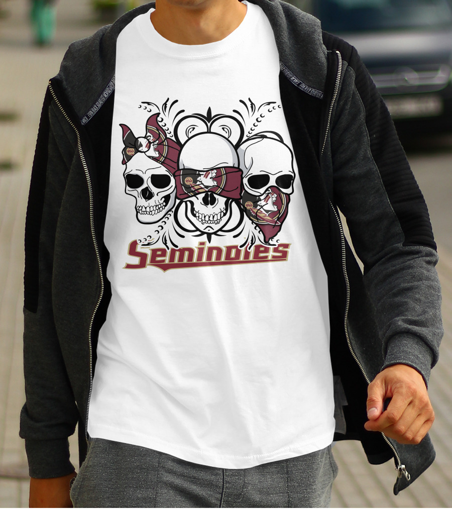 Seminoles 3 Skull Florida State T-Shirt