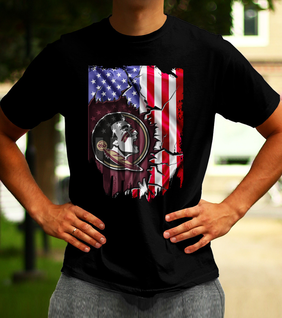 Florida State Seminoles American Flag Elements T-Shirt
