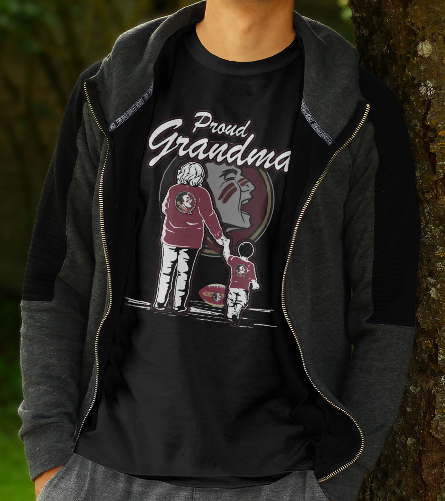 Proud Grandma Florida State Seminoles Fan Football Family Moment T-Shirt