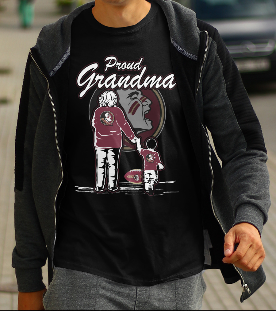 Proud Grandma Florida State Seminoles Fan Football Family Moment T-Shirt