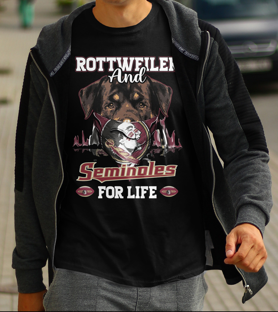 Rottweiler And Seminoles For Life Florida State T-Shirt