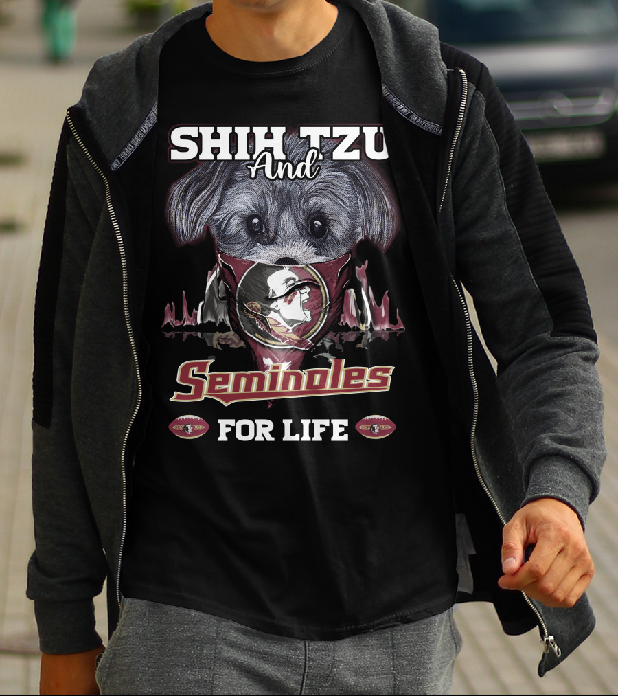 Shih Tzu And Seminoles For Life Florida State Seminoles T-Shirt