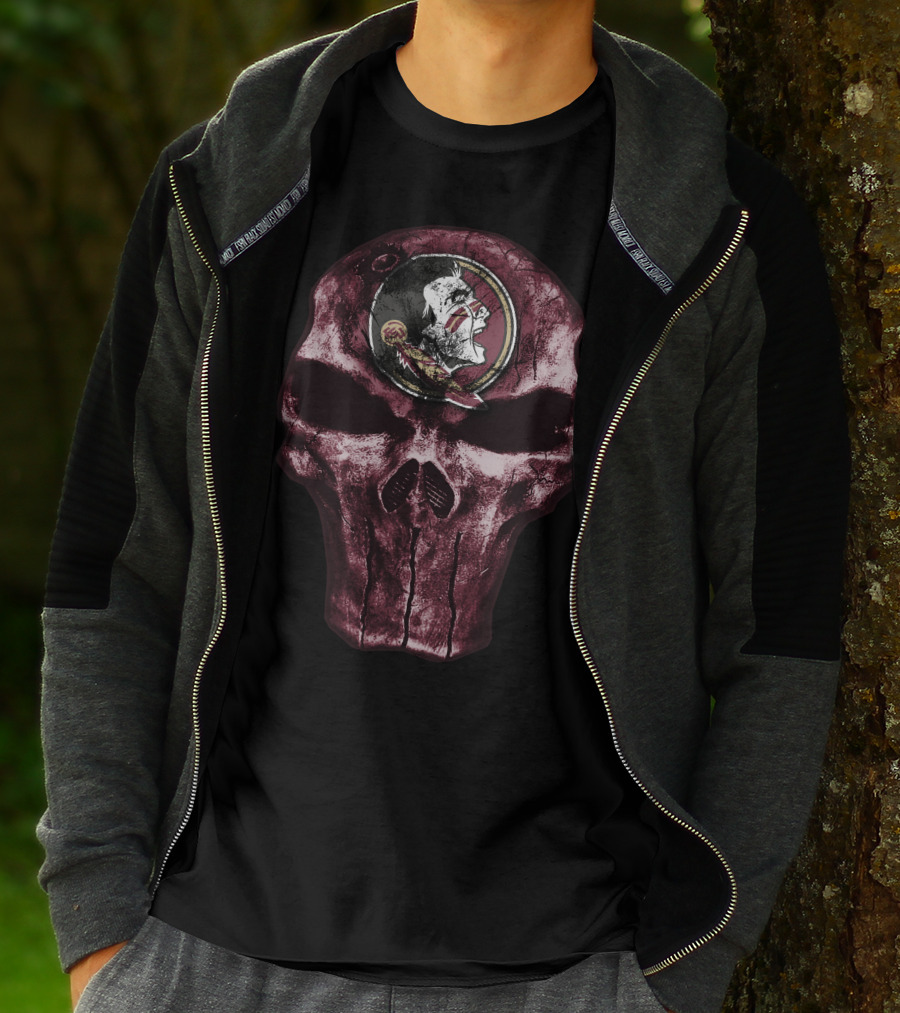 Skull With Florida State Seminoles T-Shirt