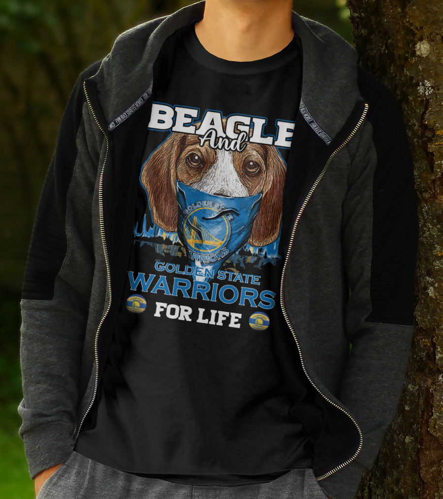 Beagle And Golden State Warriors For Life T-Shirt