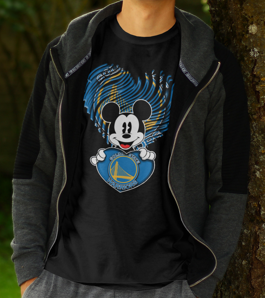 Mick V1 Golden State Warriors Heart T-Shirt