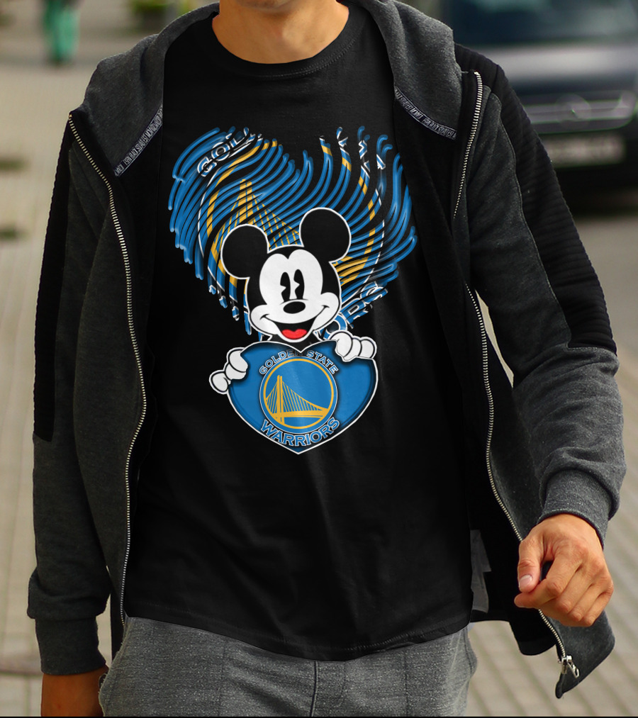 Mick V1 Golden State Warriors Heart T-Shirt