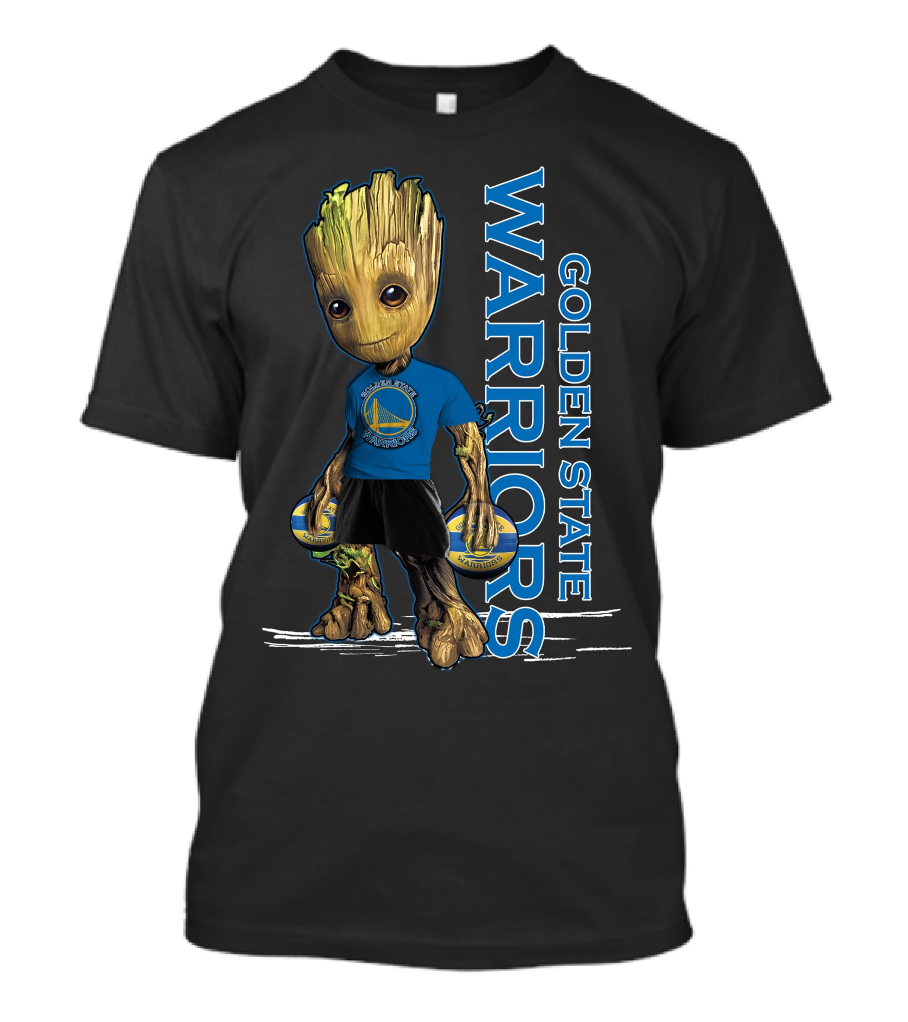 Groot With Basketballs Golden State Warriors Team Spirit T-Shirt