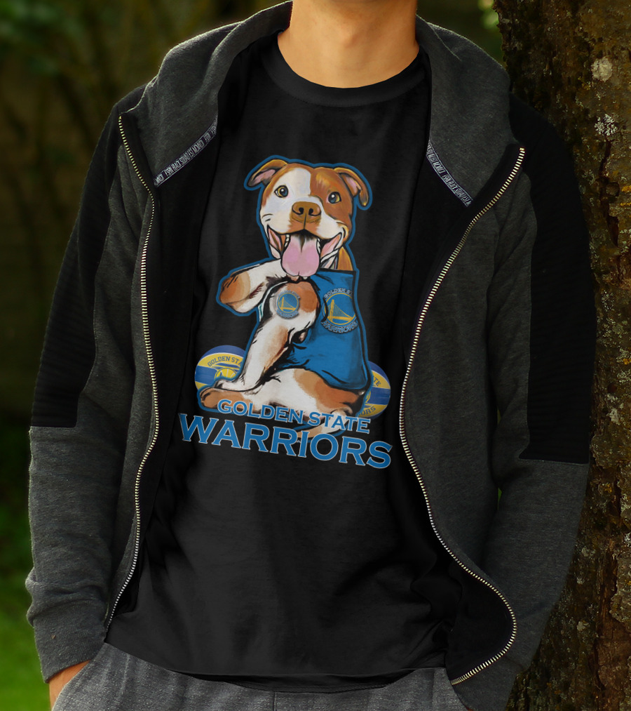 Golden State Warriors Pitbull Basketball Fan T-Shirt
