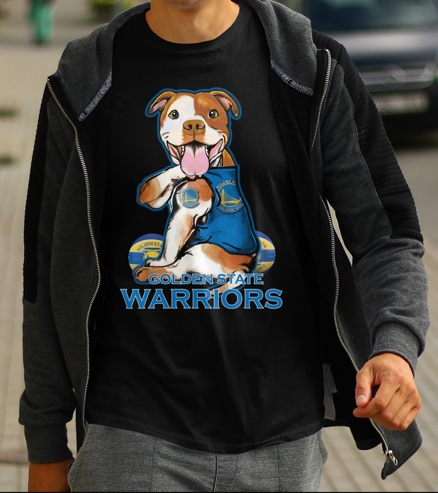 Golden State Warriors Pitbull Basketball Fan T-Shirt