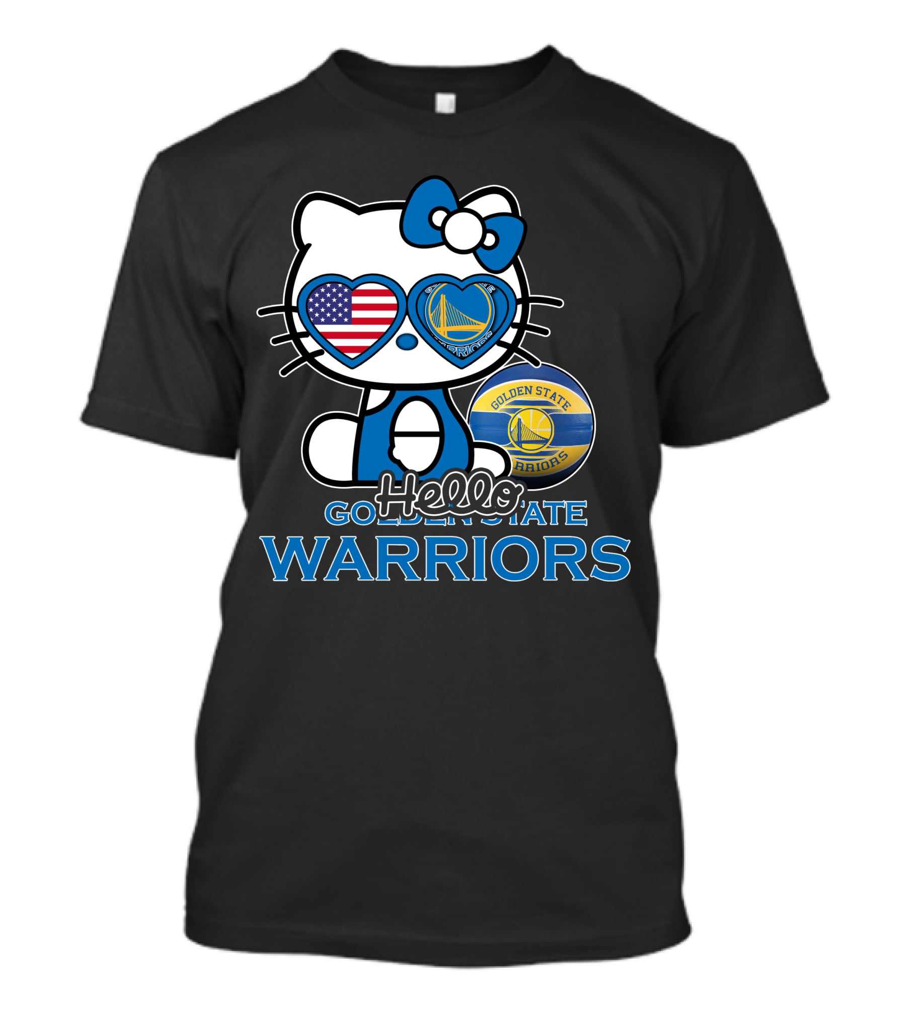 Hello Kitty Golden State Warriors Usa Basketball Fan T-Shirt