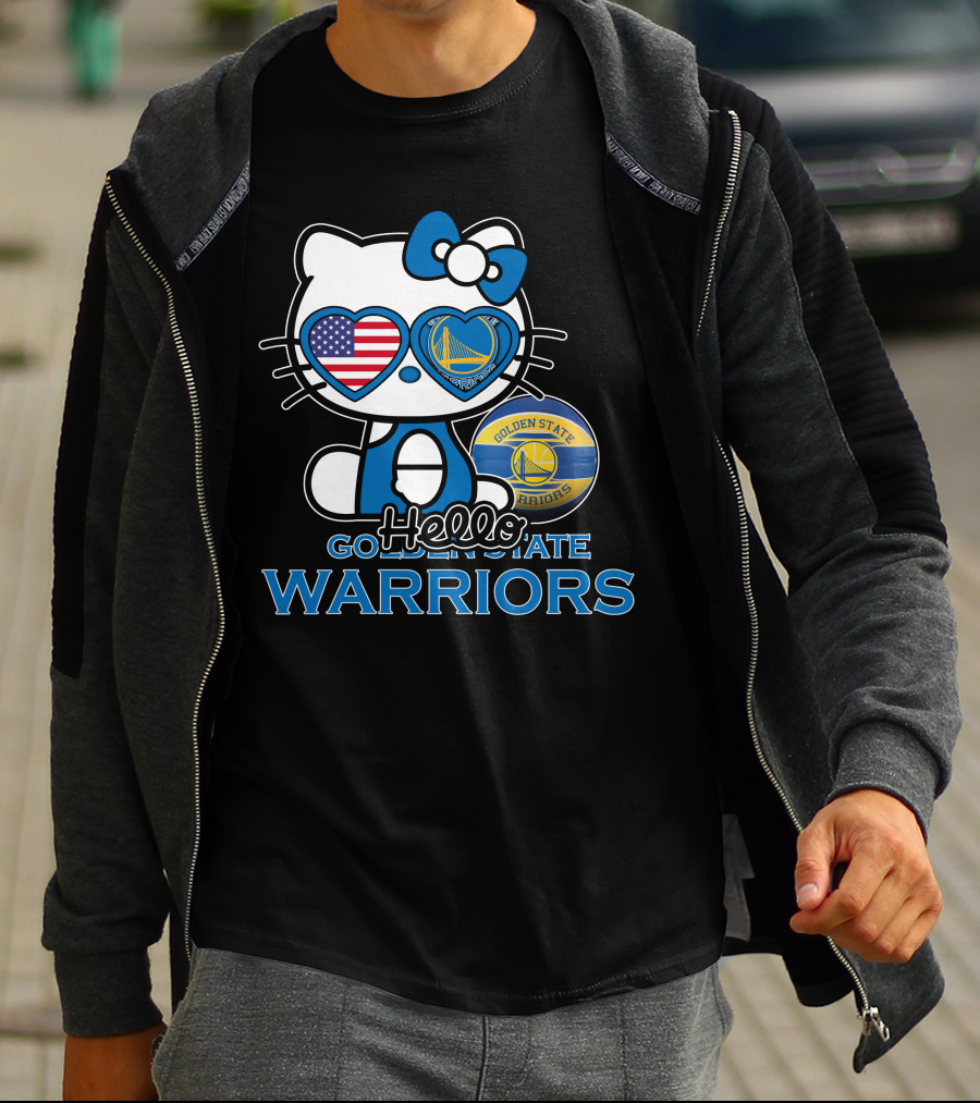 Hello Kitty Golden State Warriors Usa Basketball Fan T-Shirt