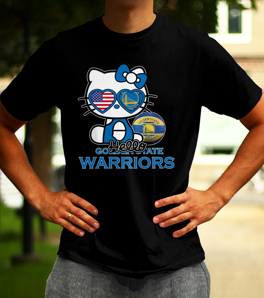 Hello Kitty Golden State Warriors Usa Basketball Fan T-Shirt