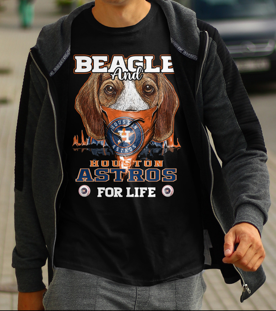 Beagle And Houston Astros For Life T-Shirt