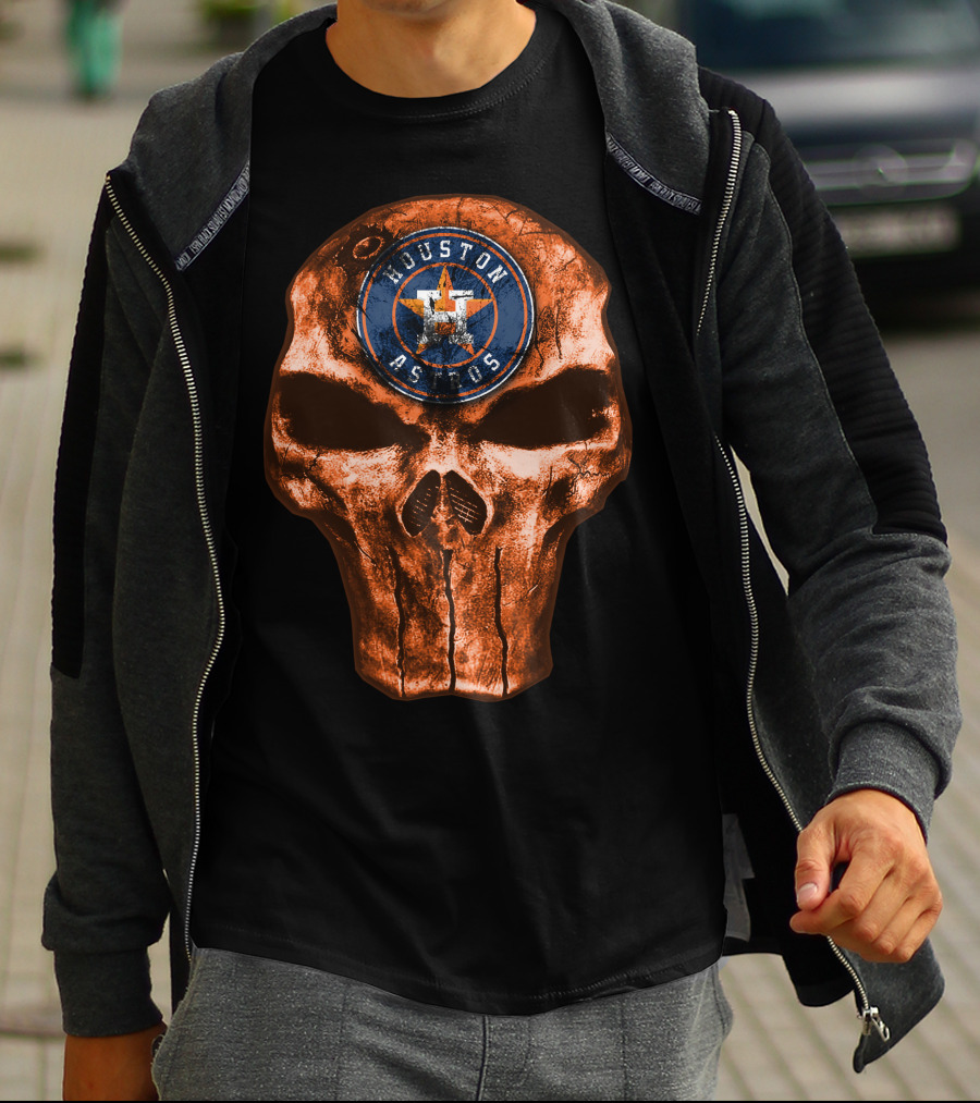Houston Astros Skull T-Shirt