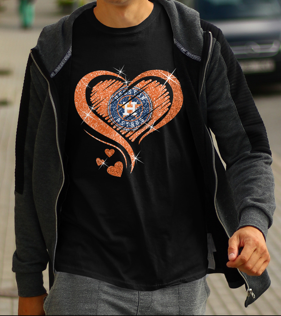 Houston Astros Heart T-Shirt