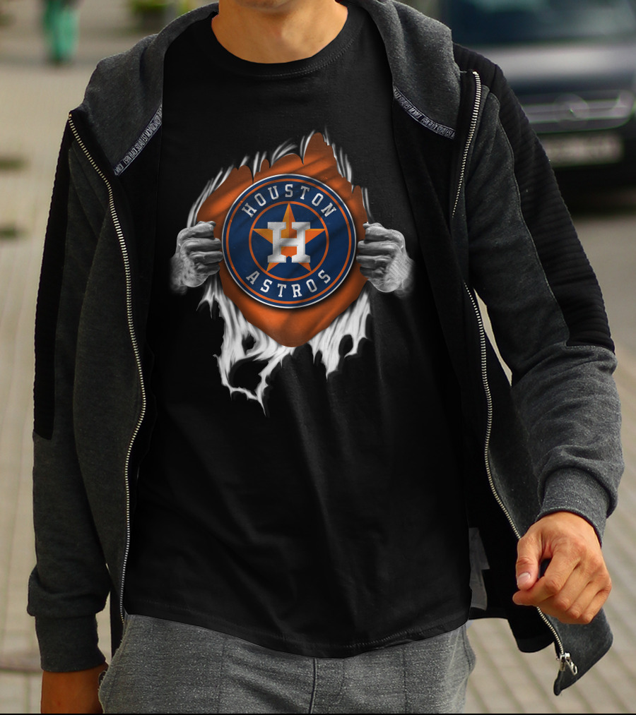 Houston Astros Logo Torn Reveal T-Shirt